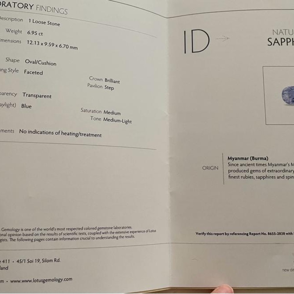Gorgeius 6.95 caraf 7 carat sapphire untreated super rare